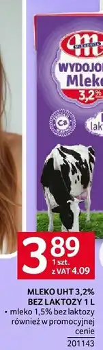 Selgros Mleko UHT 3,2% bez laktozy 1l Mlekovita oferta