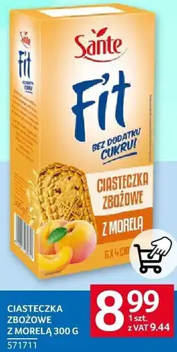 Selgros Ciasteczka zbożowe z morelą 300g Sante Fit oferta