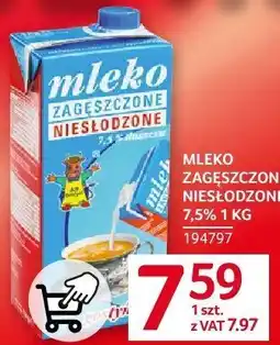 Selgros Mleko zagęszczone niesłodzone 7,5% Selgros oferta