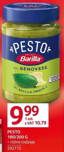 Selgros Sos pesto Genovese Barilla oferta