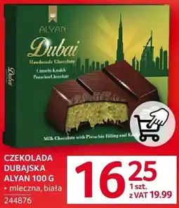 Selgros Czekolada Dubai Alyan mleczna pistacjowa oferta