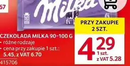 Selgros Czekolada Milka różne rodzaje oferta
