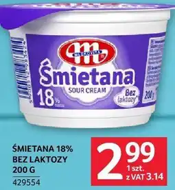 Selgros Śmietana 18% bez laktozy Mlekovita oferta