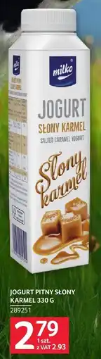 Selgros Jogurt pitny słony karmel Mlekpol oferta