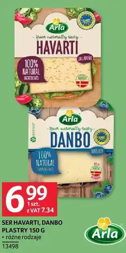 Selgros Ser Havarti Danbo plastry Arla oferta