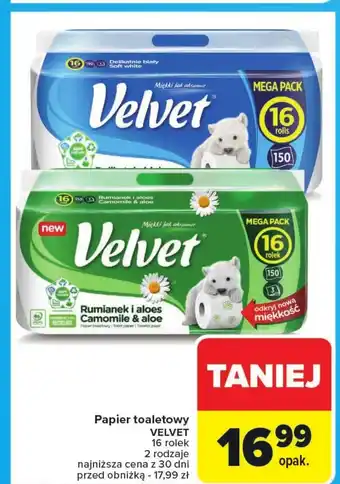 Carrefour Market Papier toaletowy Velvet oferta
