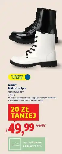 Lidl Botki dziecięce rozm. 28-35 Lupilu oferta