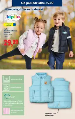 Lidl Kamizelka dziecięca pikowana 98-128 cm Lupilu oferta