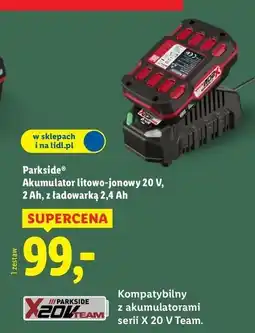 Lidl Akumulator litowo-jonowy 20v Parkside oferta