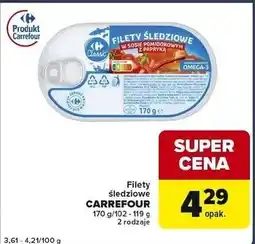 Globi Filety śledziowe w sosie pomidorowym z papryką Carrefour oferta