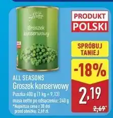 ALDI Groszek konserwowy All Seasons oferta