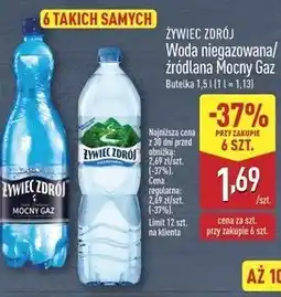 ALDI Woda niegazowana Żywiec Zdrój oferta
