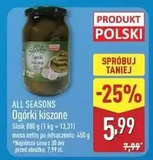 ALDI Ogórki kiszone All Seasons oferta