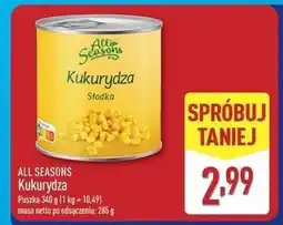 ALDI Kukurydza słodka All Seasons oferta