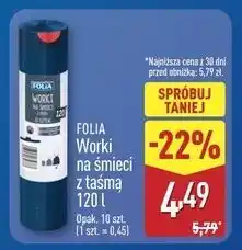 ALDI Worki na smieci 120 l Folia oferta