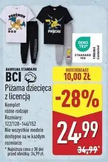 ALDI Piżama dziecięca pokemon 122/152 oferta