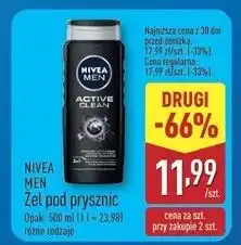 ALDI Żel pod prysznic Nivea Men Active Clean oferta