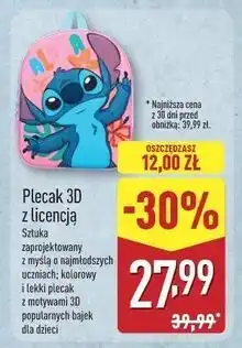 ALDI Plecak 3d stitch Under Cover oferta