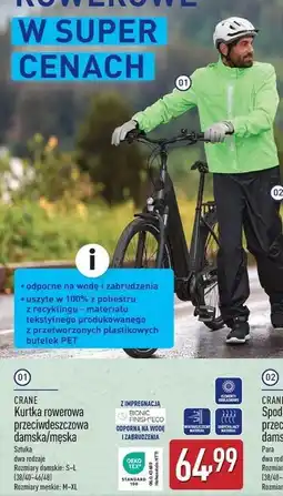 ALDI Kurtka przeciwdeszczowa rowerowa Crane oferta