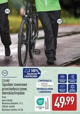 ALDI Spodnie rowerowe przeciwdeszczowe męskie Crane oferta