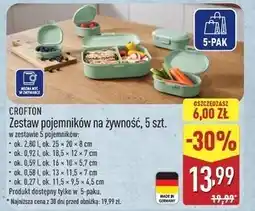 ALDI Pojemniki na żywność Crofton oferta