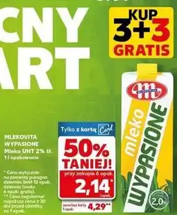 Kaufland Mleko 2% Mlekovita Wypasione oferta