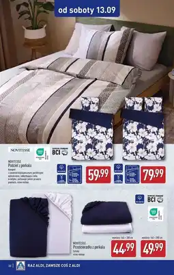 ALDI Pościel z perkalu 160 x 200 cm + 2 70 80 Novitesse oferta