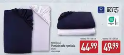 ALDI Prześcieradło z perkalu 140-150 x 200 cm Novitesse oferta