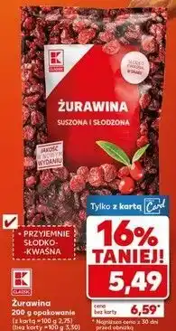 Kaufland Żurawina suszona K-Classic oferta