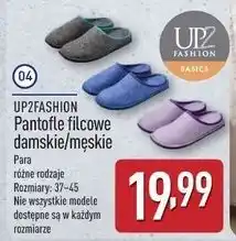 ALDI Pantofle z filcu męskie 37-45 Up2Fashion oferta