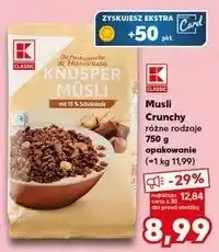 Kaufland Musli crunchy z czekoladą K-Classic oferta