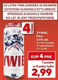 Kaufland Piwo Żywiec Jasne Pełne oferta