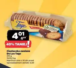 Netto Ciastka owsiane de lux z czekoladą Tago oferta