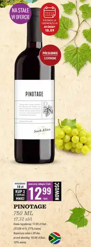 Biedronka Wino półsłodkie Pinotage oferta