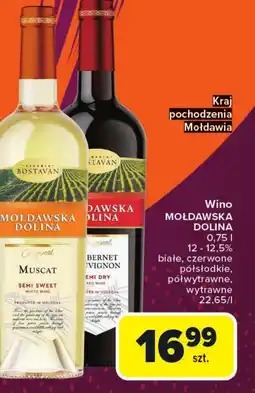 Carrefour Market Wino półsłodkie Mołdawska Dolina oferta