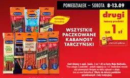 Biedronka Wszystkie paczkowane kabanosy tarczyński oferta