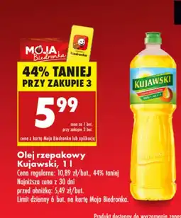 Biedronka Olej rzepakowy Kujawski oferta