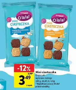 Intermarche Mini ciasteczka O LA LA! kokosowe z czekoladą oferta