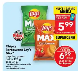 Lewiatan Chipsy karbowane Lay's Max paprika, green onion oferta