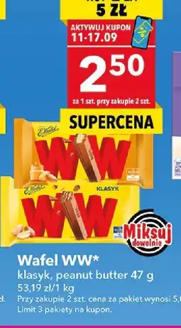 Lewiatan Wafel WW klasyk, peanut butter oferta