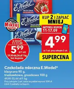 Lewiatan Czekolada mleczna E.Wedel gruszkowa 100g oferta