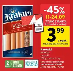 Intermarche Parówki z szynki Krakus oferta