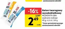 Intermarche Baton twarogowy wysokobiałkowy Mlekovita SBA oferta