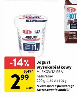 Intermarche Jogurt wysokobiałkowy naturalny Mlekovita SBA oferta