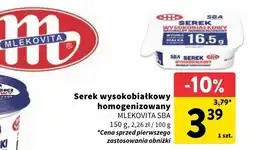 Intermarche Serek wysokobiałkowy homogenizowany Mlekovita SBA oferta