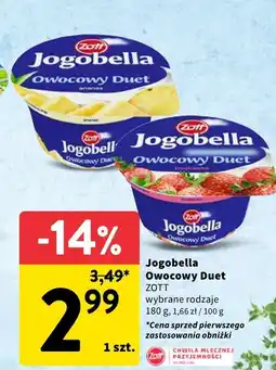 Intermarche Jogurt Jogobella owocowy Duet Zott oferta