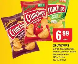 Chorten Chipsy Crunchips Papryka, Zielona Cebulka, Pieczone Żeberka Lorenz oferta