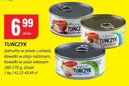 Chorten Tuńczyk w oliwie z oliwek/kawałki w oleju roślinnym/kawałki w sosie własnym Graal oferta