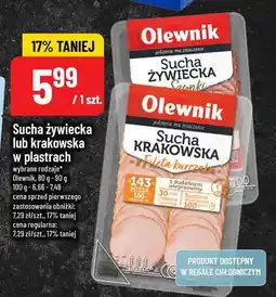 Polomarket Wędlina sucha żywiecka lub krakowska w plastrach Olewnik oferta