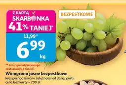Auchan Winogrona jasne bezpestkowe Auchan oferta